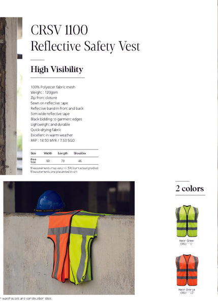 CRSV 1100 Reflective Safety Vest