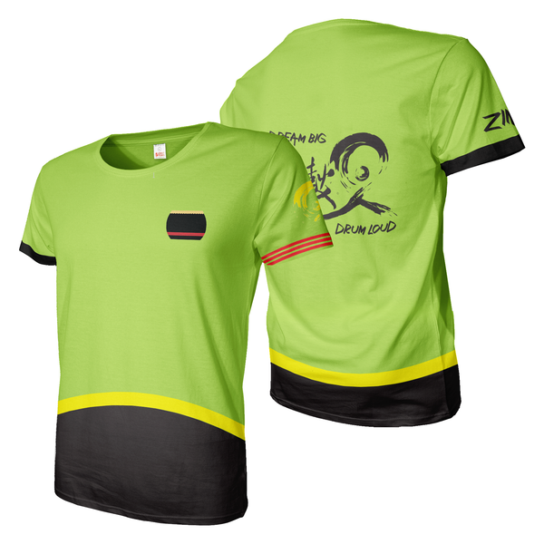 Black and Green Dragonboat Team Jersey dye sublimation print tee shirt