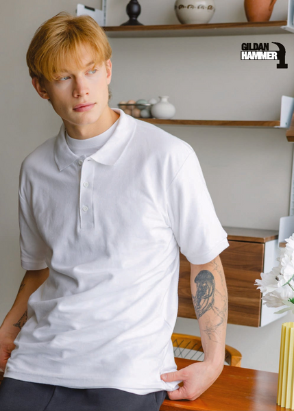 858A0 Gildan Hammer Cotton Pique Polo Tee Shirt