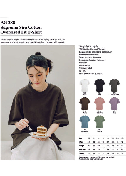 AG 280 Supreme Siro Cotton Oversized Fit T-Shirt