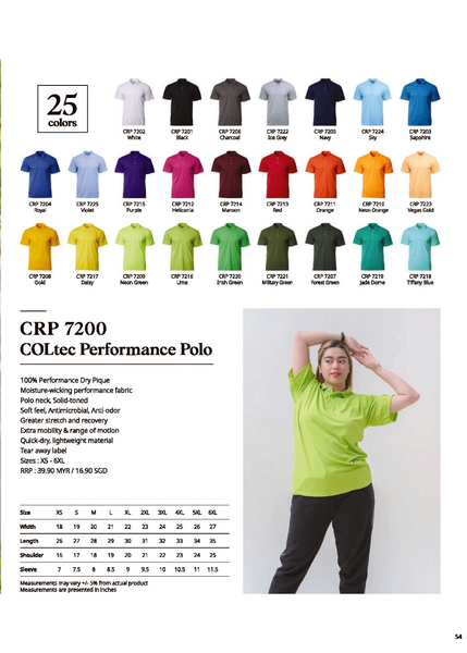 CRP 7200 COLtec Performance Polo