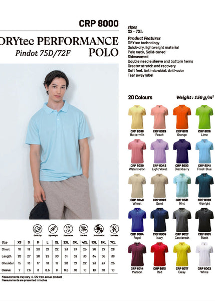 CRP 8000 DRYTec Performance Polo