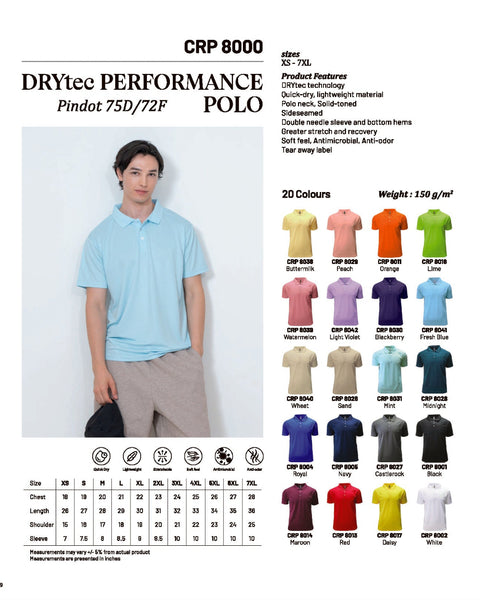 CRP 8000 DRYTec Performance Polo