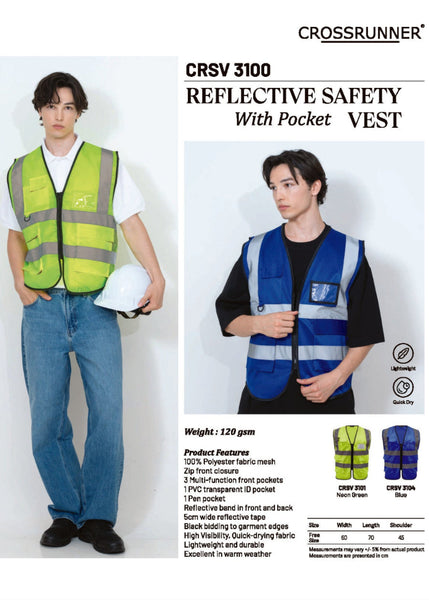 CRSV 3100 Reflective Safety Vest with Pocket