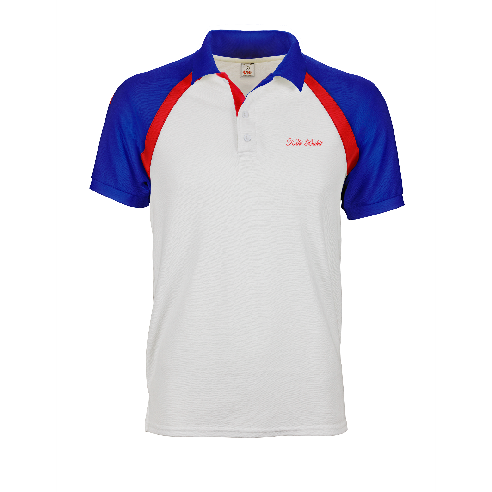 PAP Kaki Bukit Polo Tee Shirt with custom raglan sleeves
